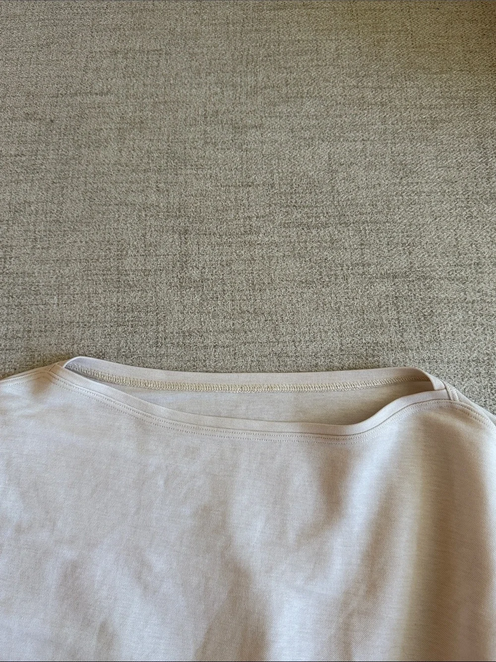 Lululemon Back in Action Organic Cotton Long Sleeve Shirt Cream Relaxed Fit